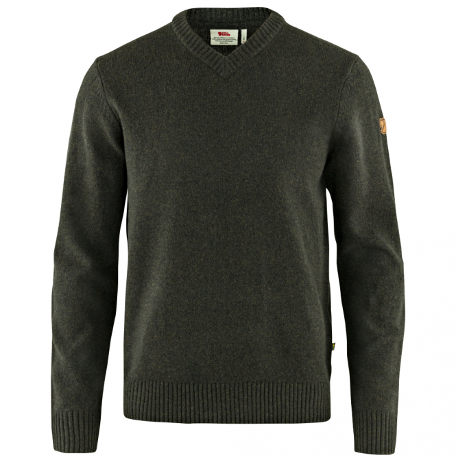 Fjäll Räven Men's Knitted Sweater V-Neck M Övik 3 Fjäll Räven Men's Knitted Sweater V-Neck M Övik