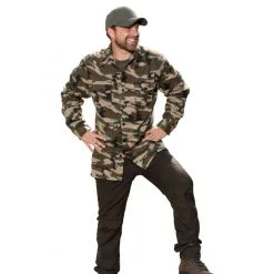 Il Lago Basic Men's Fleece Shirt Nandu (Camouflage) -Hunters Headwear Winkel il lago basic mens fleece shirt nandu camouflage 2