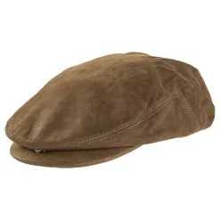 Il Lago Prestige Men's Leather Hunting Cap Wolf