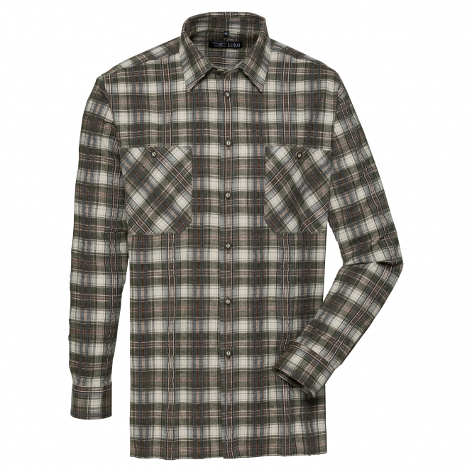 Luko Men's Shirt Seersucker (large Checkered) 3 Luko Men's Shirt Seersucker (large Checkered)