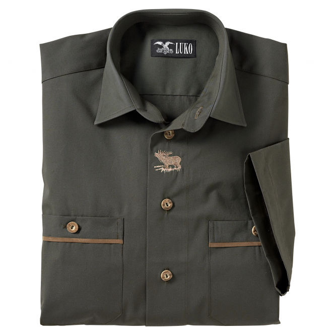 Luko Men's Short Sleeve Shirt Deer 3 Luko Men's Short Sleeve Shirt Deer