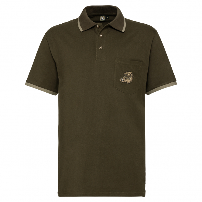 OS-Trachten OS Trachten Men's Poloshirt Wild Boar 3 OS-Trachten OS Trachten Men's Poloshirt Wild Boar