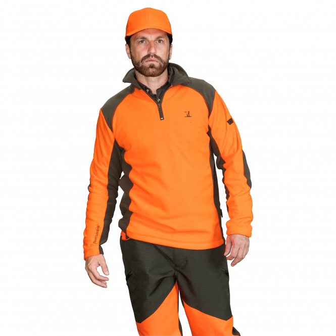 Percussion Men's Fleece Sweater (khaki/orange) 5 Percussion Men's Fleece Sweater (khaki/orange) - Afbeelding 3