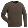 Pinewood Men's Round Neck Knit Sweater Värnamo (brown Melange) -Hunters Headwear Winkel pinewood mens round neck knit sweater vaernamo brown melange