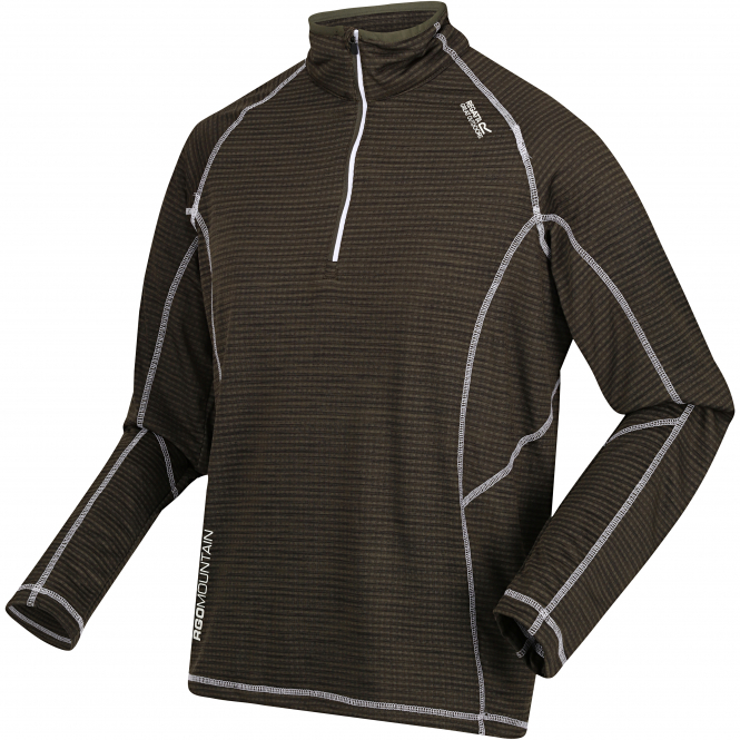 Regatta Men's Yonder Fleece Top (dark Khaki) 5 Regatta Men's Yonder Fleece Top (dark Khaki) - Afbeelding 3