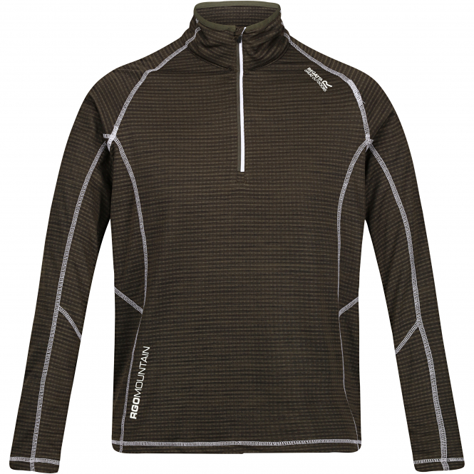 Regatta Men's Yonder Fleece Top (dark Khaki) 3 Regatta Men's Yonder Fleece Top (dark Khaki)