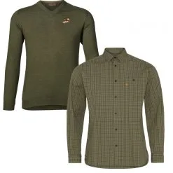 Seeland Keeper Shirt + Woodcock V-Neck Sweater